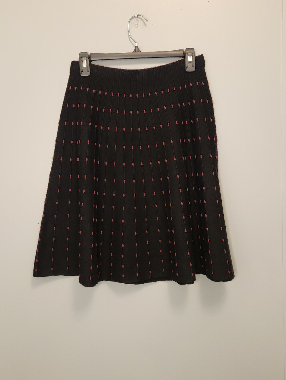 Liquid By Sioni Black Knit A-Line Skirt Size Medium